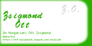 zsigmond ott business card